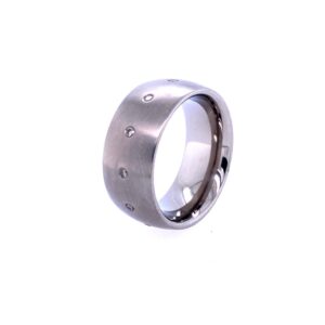 Titanium and Diamond Ring