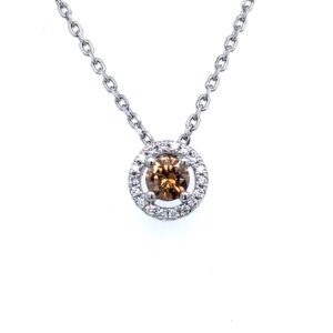 Platinum and diamond pendant