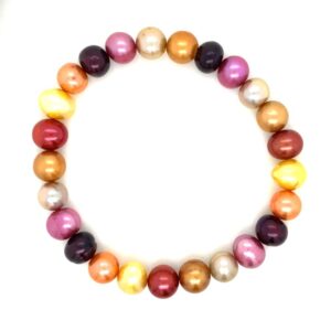 Coloured pearl bracelet