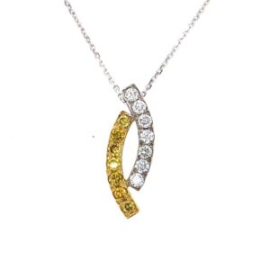 18ct white gold and diamond pendant
