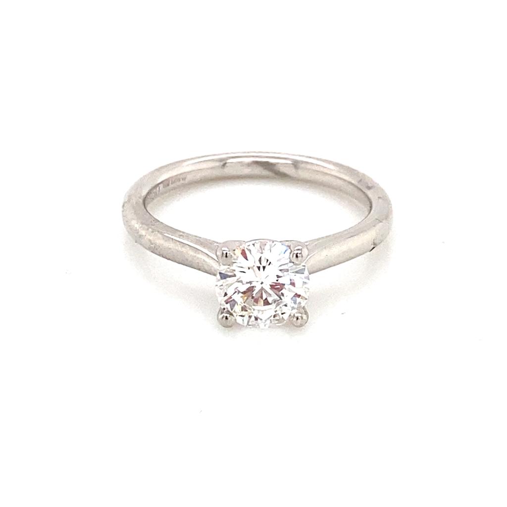 Platinum and diamond ring