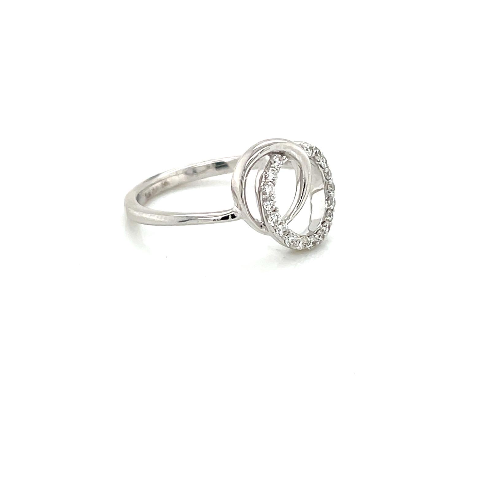 18ct white gold diamond ring - Image 3