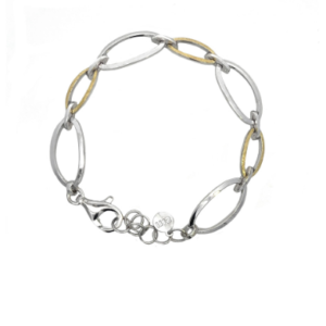Silver and gold plated bracelet