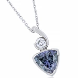 Tanzanite and Diamond Pendant